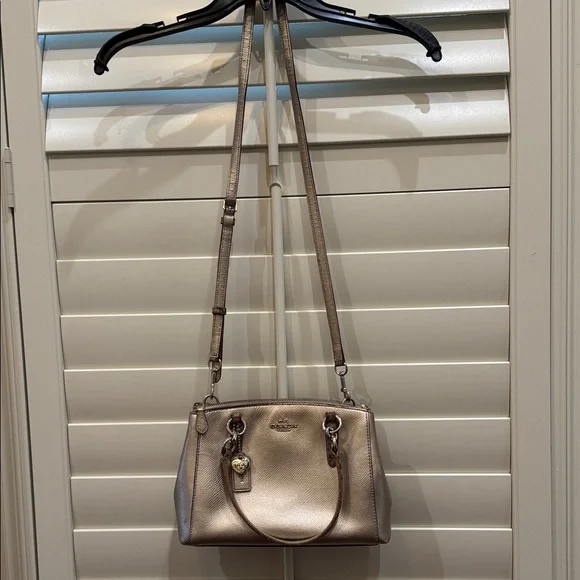 Coach Leather Gold Crossbody Bag - Picture 9 of 9